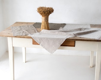 Softened Linen Table Runner, Soft Linen Runner, Natural Linen Table Runner, Rustic Decor