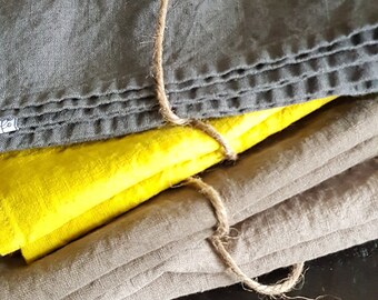 Soft Linen Placemats: Stone Washed Table Linens