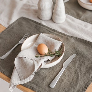 Soft Linen Napkins Set of 2, Natural Table Linens for Wedding or Party, Various Colors image 3