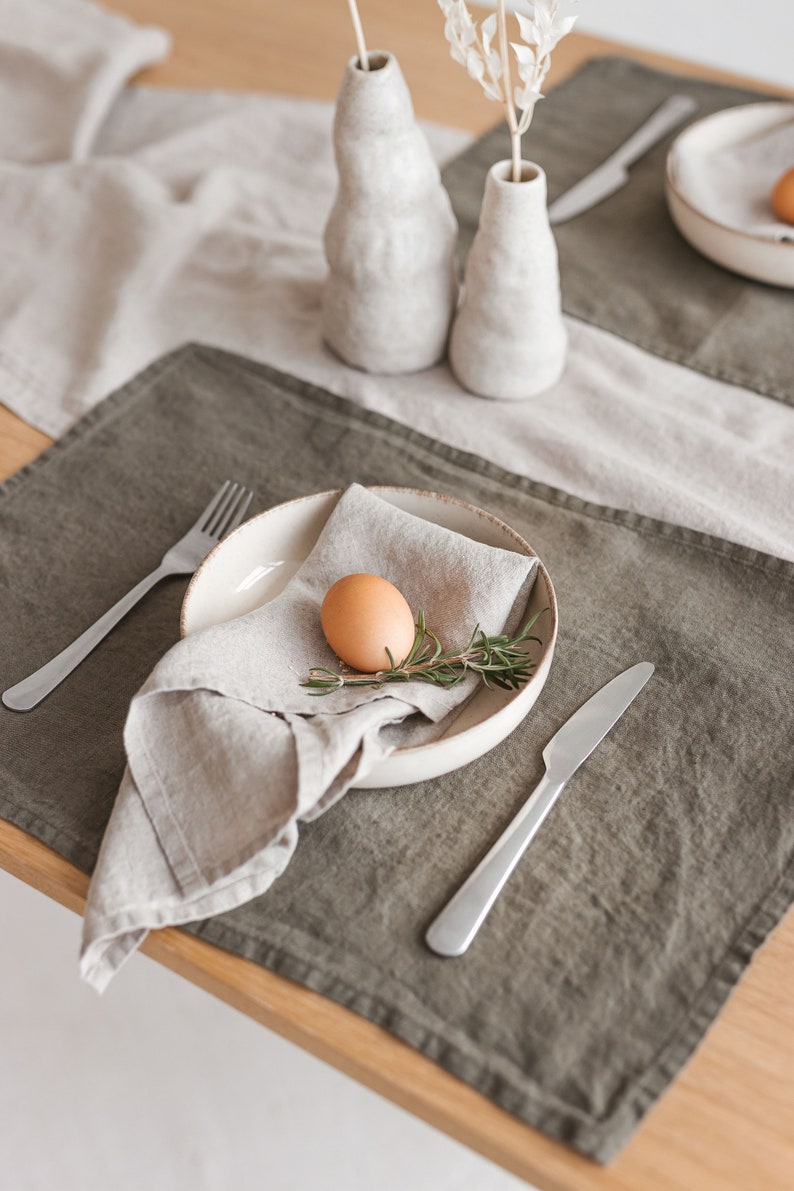 Soft Linen Napkins Set of 2, Natural Table Linens for Wedding or Party, Various Colors image 3