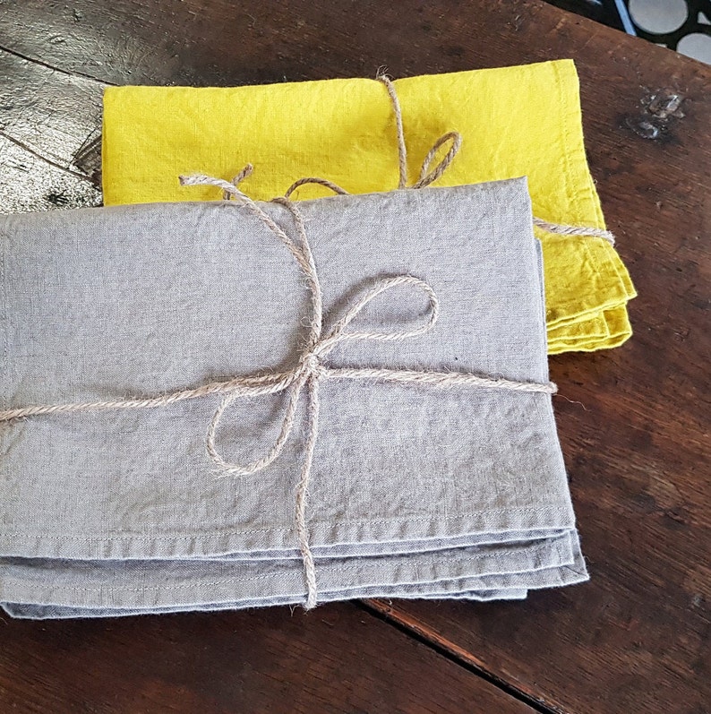 Linen Placemats, Soft Table Linens, Stone Washed Linen, Washed Table