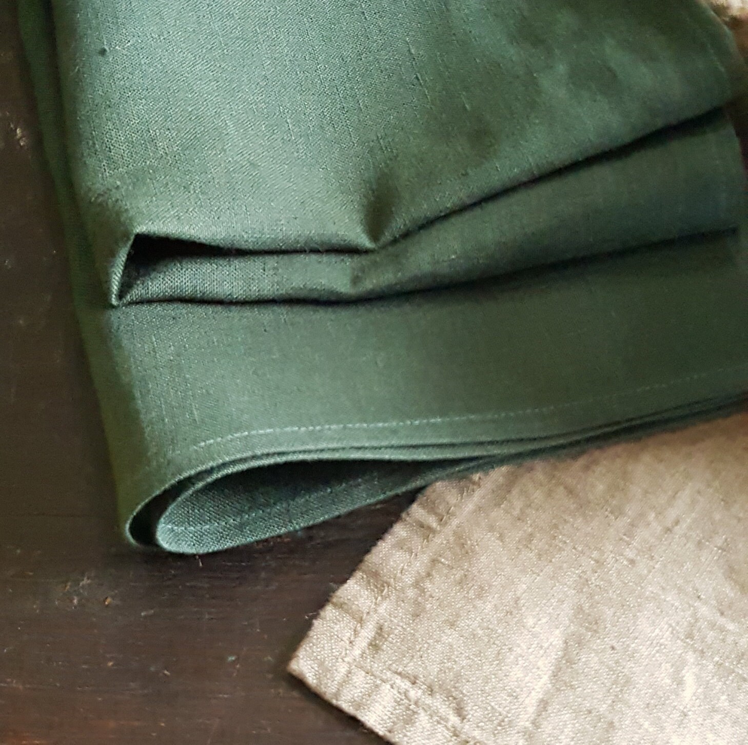 Forest Green Placemats, Linen Placemats, Table Linens, Green Linens Etsy
