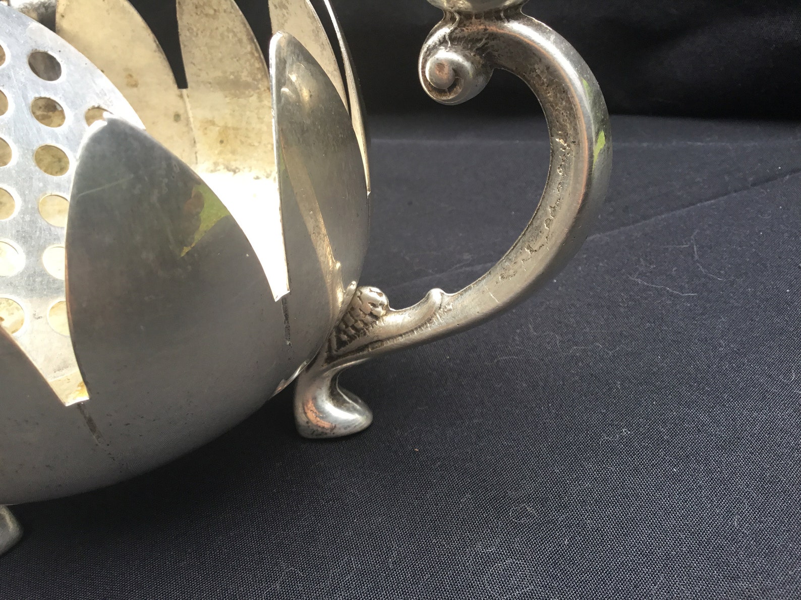 Vintage Lotus Flower Bowl Candle Holder FB Rogers Silver Etsy