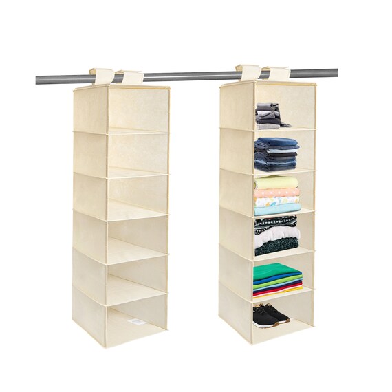 Hanging Wardrobe Organiser 6 Compartments Durable Etsy