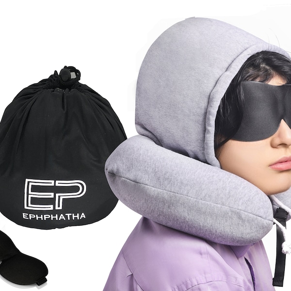 Memory Neck Support Pillow with Eye Mask Earplugs, Carrying Case, Soft & Comfortable, Relaxing Sleep, Yes Memory Foam is Best For Your Neck.