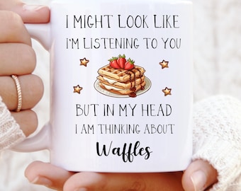 Waffle Mug - Cute Waffle Gift - Funny Waffle Gifts - Waffle Lover Gift - Waffle Gift Idea - Waffle Birthday Gift - Christmas Gifts