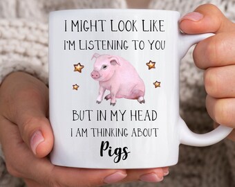 Pig Gift - Pig Mug - Funny Pig Gifts - Personalised Mug - Pig Lover Gift - Pig Tea Cup - Pig Farmer Gifts - Funny Mug - Christmas Gifts
