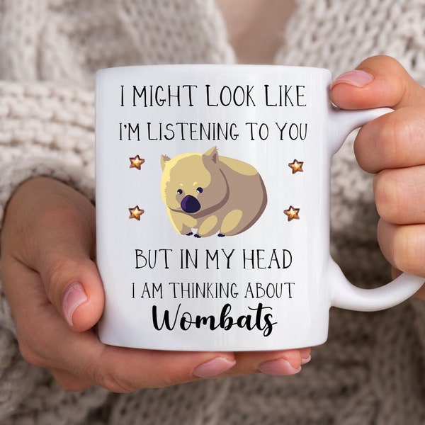 Wombat Mug - Funny Wombat Gift for Her - Cute and Adorable Coffee Mug - Ideal Wombat Lover Present - Funny Mug - Christmas Gifts