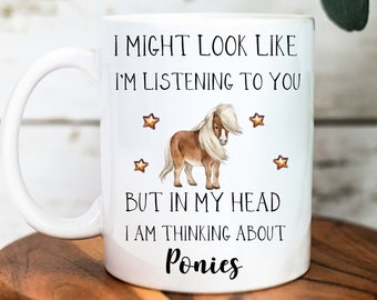 Personalised Pony Mug - Pony Gift - Horse Gifts for Pony Lover - Horse Lover Gift - Pony Coaster - Funny Mug - Christmas Gifts