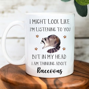 Raccoon Mug - Raccoon Gift - Funny Raccoon Gifts - Raccoon Lover Gift - Raccoon Birthday Gift - Raccoon Cup - Funny Mug - Raccoon Coaster