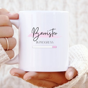 Barrister Mug - Personalised Barrister Gift - Future Barrister - Law Student Mug - Barrister in Progress - Gift for Her - Christmas Gifts