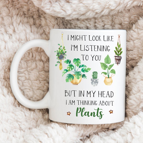 Taza Crazy Plant Lady - Regalos de plantas - Regalo amante de las plantas - Regalos de plantas de la casa - Taza de jardinería - Taza de plantas divertidas - Regalos de Navidad