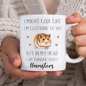Hamster Mug - Hamster Gift - Personalised Gift - Hamster Lover Gift - Hamster Cup - Hamster Coaster - Funny Mug - Christmas Gifts