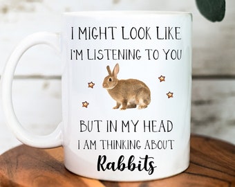 Rabbit Mug - Cute Rabbit Gift- Funny Rabbit Gifts - Rabbit Lover Gift - Personalised Mug - Rabbit Birthday Gift - Christmas Gifts