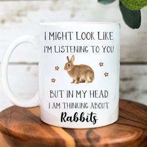 Rabbit Mug - Cute Rabbit Gift- Funny Rabbit Gifts - Rabbit Lover Gift - Personalised Mug - Rabbit Birthday Gift - Christmas Gifts
