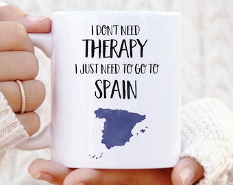 Caneca da Espanha - Presente da Espanha - Presente para os amantes da Espanha - Caneca personalizada - Xícara da Espanha - Caneca engraçada - Presente para ele - Presentes de Natal