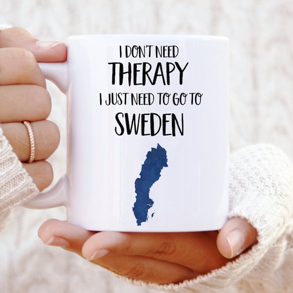 Taza de Suecia - Regalo de Suecia - Regalo para los amantes de Suecia - Regalo personalizado - Copa de Suecia - Taza divertida - Regalo humorístico - Regalos de Navidad