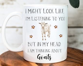 Regalo de cabra - Taza de cabra - Regalos divertidos de cabra - Regalo para amantes de las cabras - Taza de té de cabra - Regalos para criadores de cabras - Posavasos de cabra - Taza divertida - Regalos de Navidad