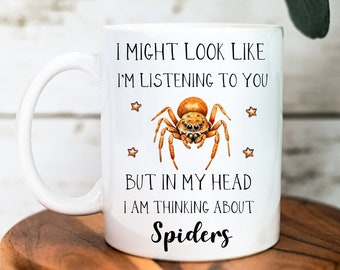 Spider Gift - Spider Mug - Funny Spider Gifts - Personalised Mug - Spider Lover Gift - Spider Tea Cup - Funny Mug - Christmas Gifts