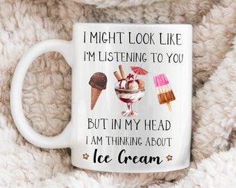 Ice Cream Mug - Personalised Ice Cream Gift - Funny Ice Cream Gifts - Ice Cream Lover Gift - Ice Cream Cup - Funny Mug - Christmas Gifts