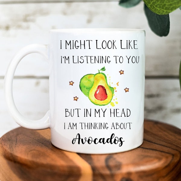 Avocado Mug -  Funny Avocado Gifts - Avocado Lover Gift - Avocado Gift Idea - Avocado Cup - Vegan Gift - Vegan Mug - Christmas Gifts