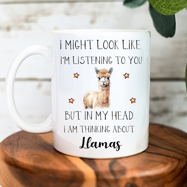 Llama Mug - Llama Gift - Personalised Llama Mug - Funny llama Mug - Llama Lover Cup - Llama Coaster - Funny Mug - Chrismas Gifts