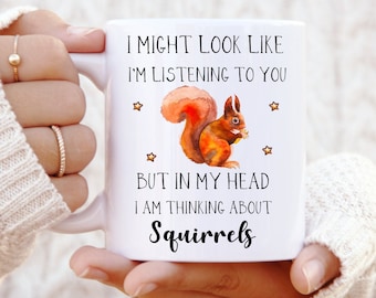 Squirrel Mug - Squirrel Gift - Personalised Gift - Funny Squirrel Gifts - Squirrel Lover Gift - Squirrel Cup - Funny Mug - Christmas Gifts