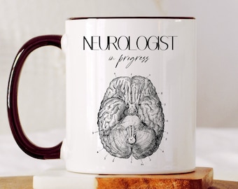 Taza de neurólogo - Regalo para estudiantes de neurología - Taza para futuros neurólogos - Regalos de neurología - Taza de café de neurología
