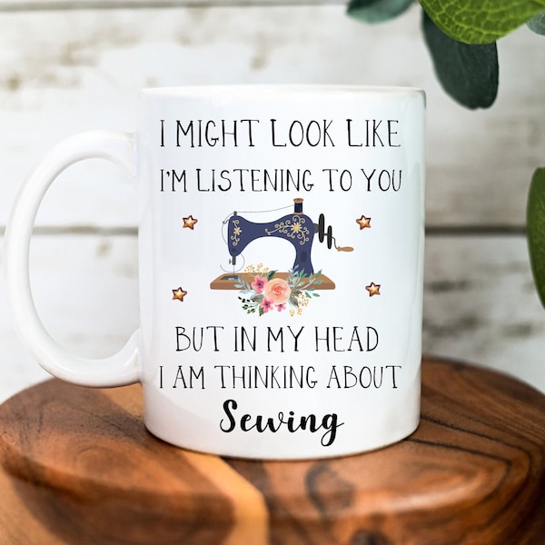 Funny Sewing Mug - Gift for Sewing Fan - Personalised Gift -  Sewing Lover Gift - Seamstress Gift - Sewing Cup - Funny Mug - Christmas Gifts