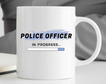 Mug Cadeau "Futur Policier - Chargement En Cours" - Tasse Originale Blanche ADS, Neuve