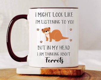 Ferret Mug - Cute Ferret Gift- Funny Ferret Gifts - Ferret Lover Gift - Ferret Gift Idea - Ferret Tea Cup - Funny Mug - Christmas Gifts