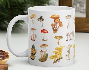 Mug champignon - Mug nature - Cadeau champignon - Mug forêt - Décoration automne - Cottagecore - Cadeaux de Noël