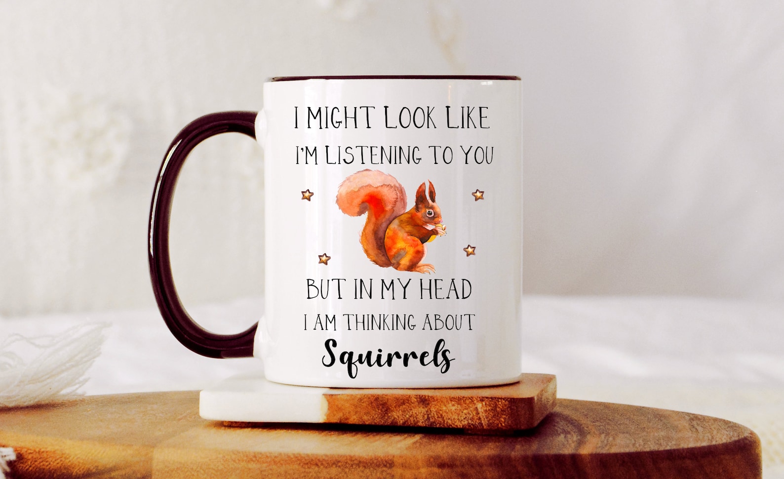 Squirrel Mug Cute Squirrel Gift Funny Squirrel Gifts Etsy