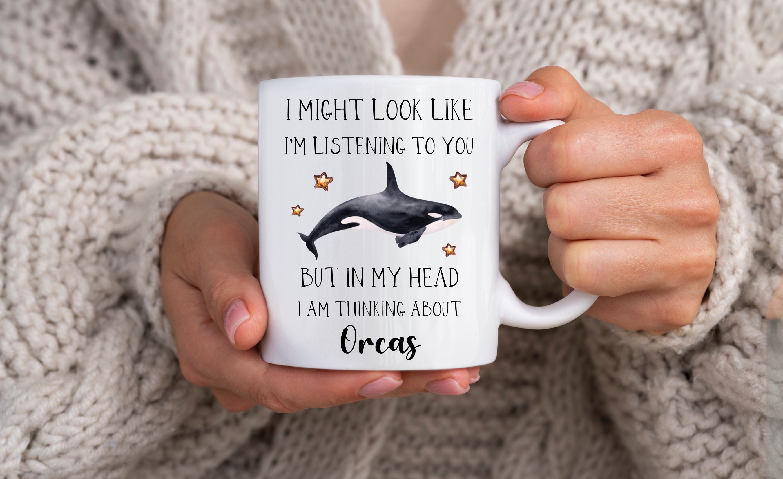 Orca Gift - Cute Orca Mug - Personalised Mug - Funny Orca Gifts - Orca Lover Gift - Orca Tea Cup - Funny Mug - Father's Day Gift