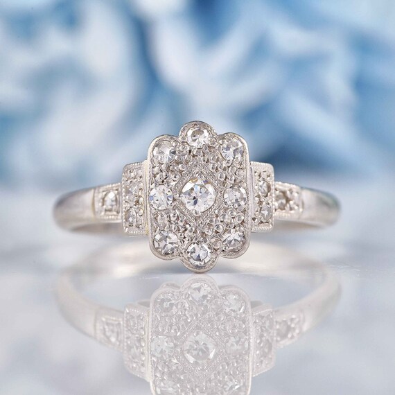 Art deco panel ring sale