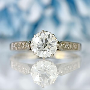 Art Deco Old European-Cut Diamond & Platinum Engagement Ring (1.12ct)