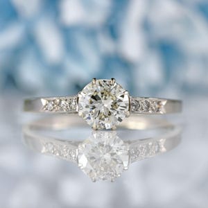 1930s Art Deco Platinum Diamond Solitaire Engagement Ring (0.78ct)