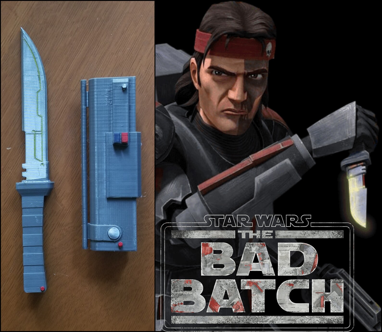 The Bad Batch Hunter's Knife Cosplay Replica - Etsy
