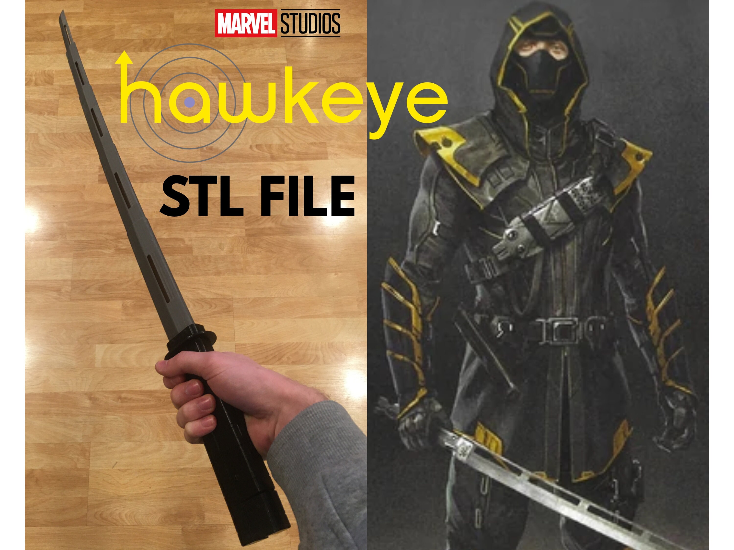 Hawkeye Ronin Sword STL File EXTENDABLE and RETRACTABLE - Etsy 日本
