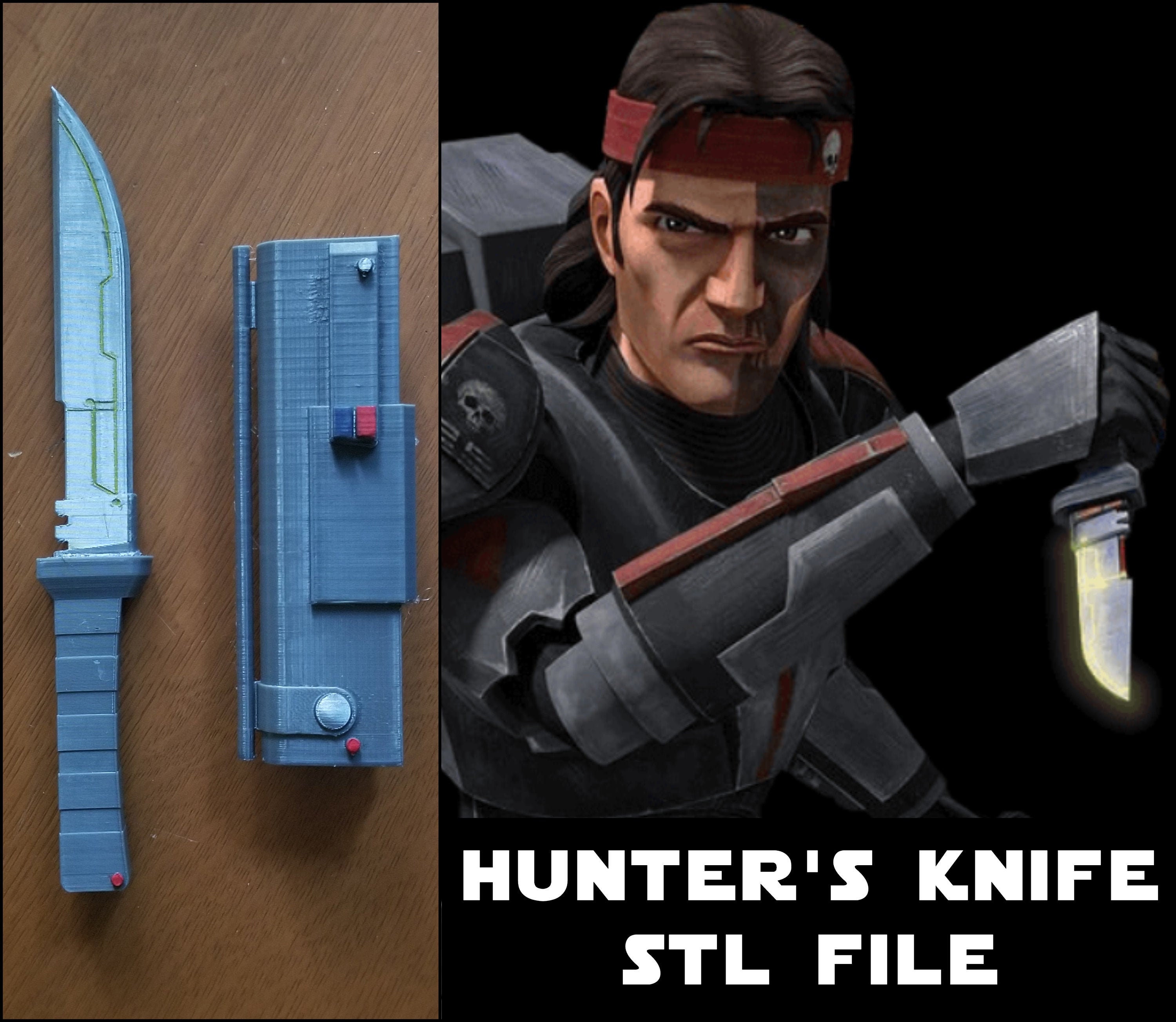 The Bad Batch Hunter's Knife STLbestand Etsy Nederland