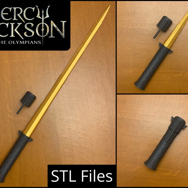 Percy Jackson Riptide Cosplay Sword Pen | EXTENDABLE and RETRACTABLE | 3D Model STL Files