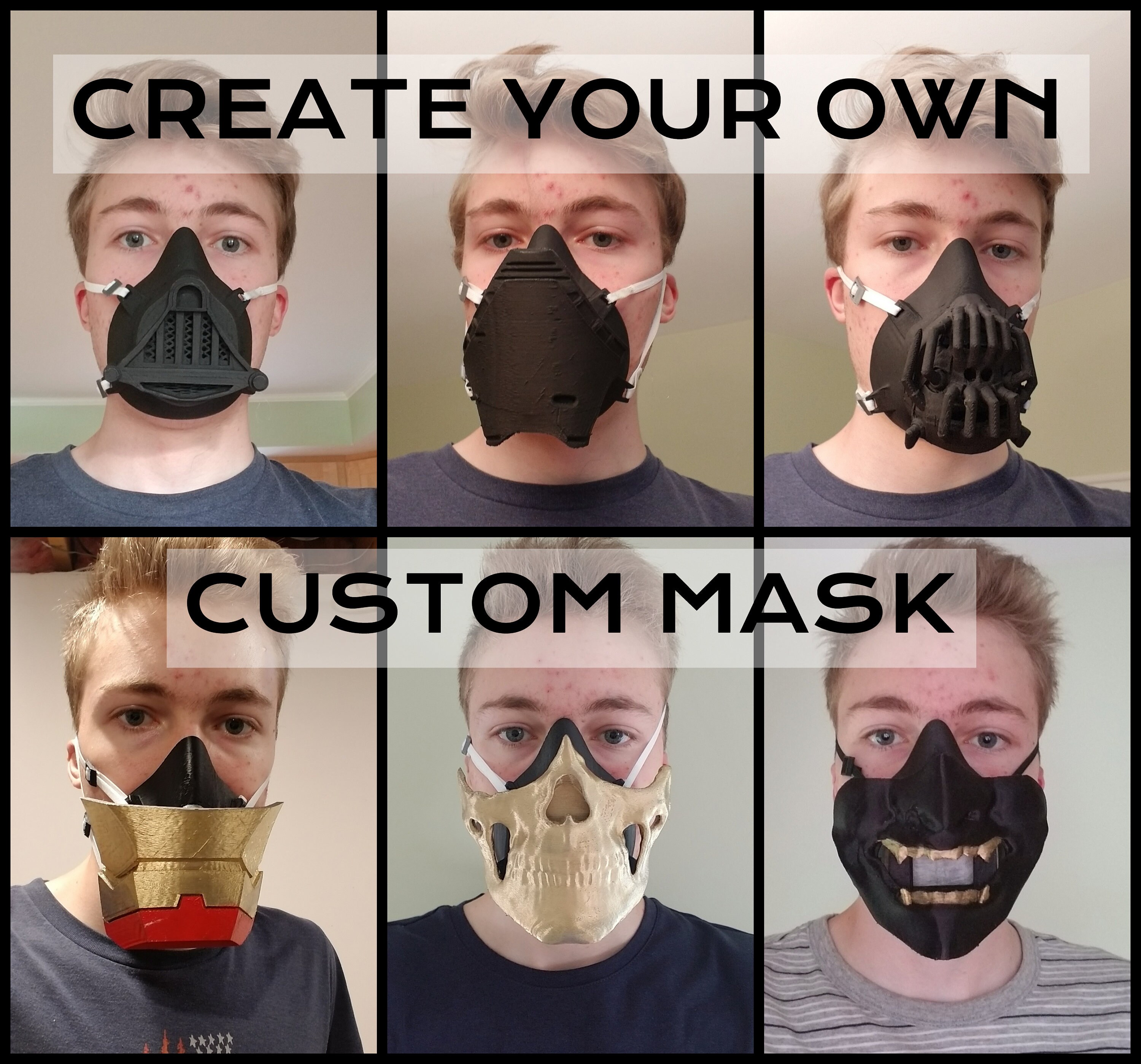 Crea tu propia máscara personalizable Etsy