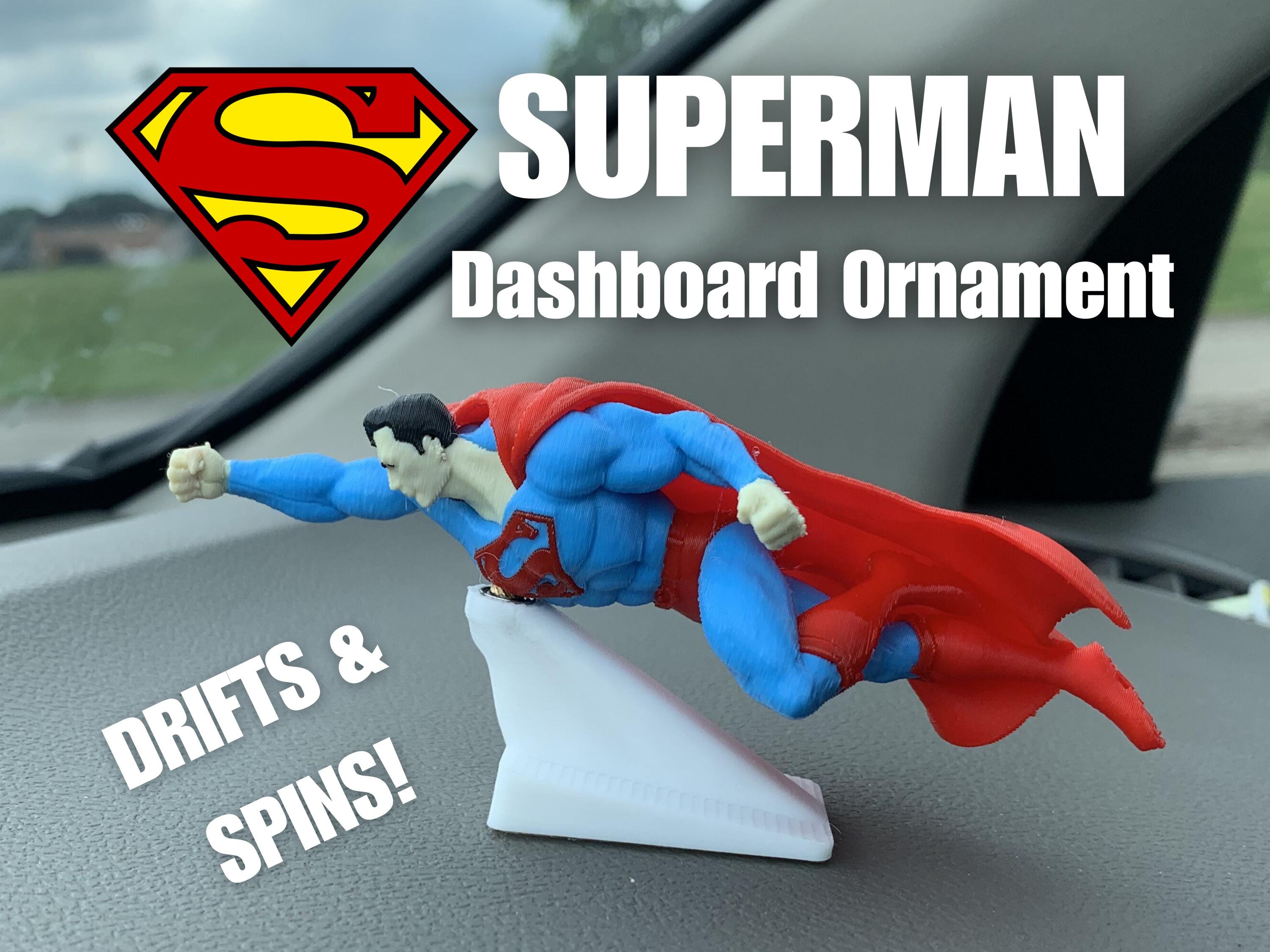 Superman Auto-Armaturenbrett-Dekorations-Verzierung - Abweichungen und Drehungen, während Sie fahren!