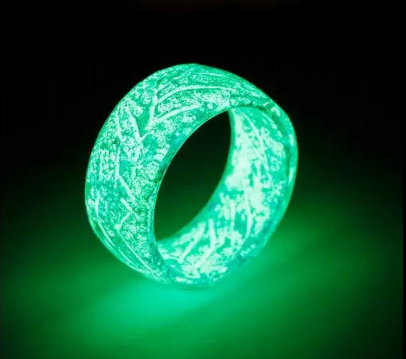 Fashion Resin Ring Glowing in the Dark Wedding Band Etsy
