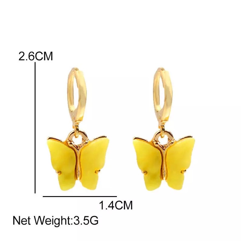 New Fashion Women Butterfly Drop Earrings Animal Sweet Colorful Acrylic Earrings 2020 Statement Girls Party Jewelry.