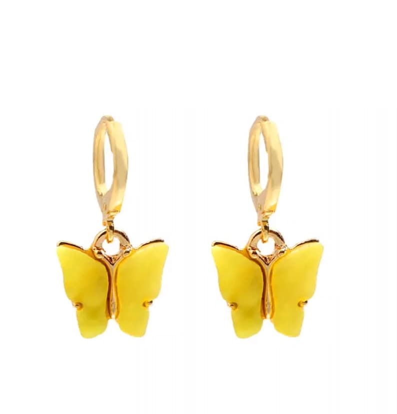 New Fashion Women Butterfly Drop Earrings Animal Sweet Colorful Acrylic Earrings 2020 Statement Girls Party Jewelry.