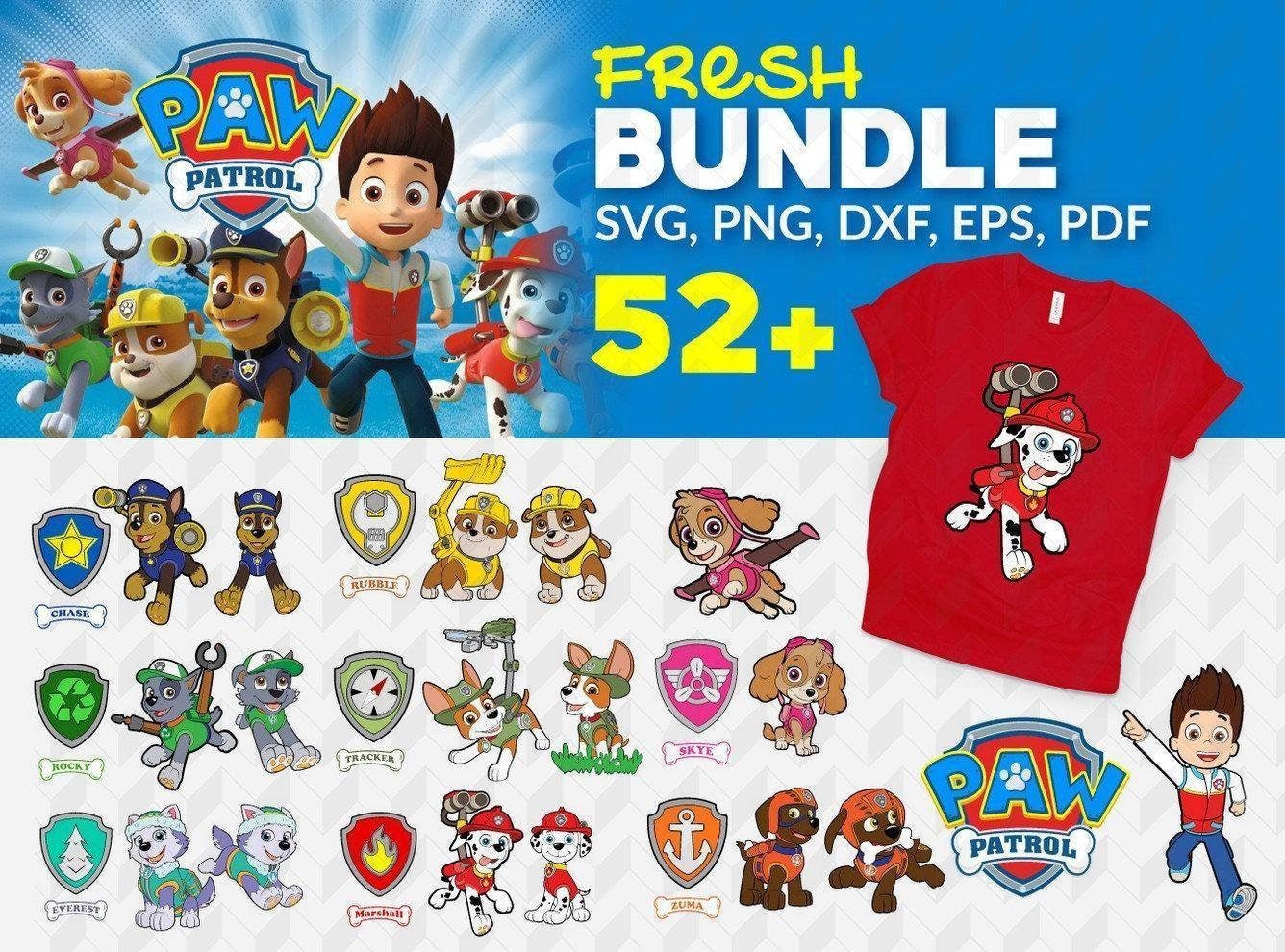 Download 52 Paw Patrol Bundle Skye Svg Rubble Svg | Etsy