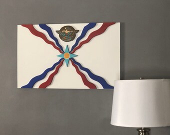 Custom Wooden Assyrian Flag