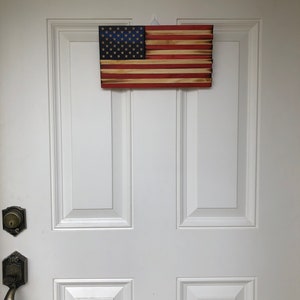 Small Wooden Rustic American Flag