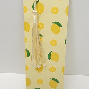 Lemon Butter Yellow Cheerful Laminated Double Sided Bookmark, Gifts for Book Lovers, Gifts for Readers, Bookish Accessories, Bookclub Gift